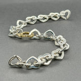 Estate Tiffany & Co. SS 18 Heart Link Bracelet