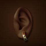 Estate 14K Y Gold 0.62ctw Citrine Hoop Earrings