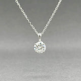 Estate 14K W Gold 0.91ct F/VS2 Diamond Pendant