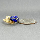 Estate 14K Y Gold Antique Pearl Fish Ring