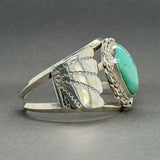 Estate SS Turquoise Cuff Bracelet