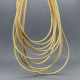 Estate 18K Y Gold 10 Strand Wheat Necklace