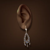 Estate 14K TT Gold Teardrop Chandelier Earrings