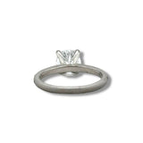 14K W Gold 0.05ctw G/SI1 Brushed Finish Engagement Ring Mounting