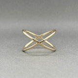 Estate 14K Y Gold X Ring