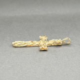 Estate 14K Y Gold 43.3mm Cross Pendant