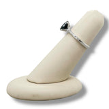 18K W Gold 1.38ct Oval Sapphire and 0.19ct H/SI1 Diamond Ring