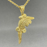Estate Barry Keiselstein 18K Y Gold Alligator Pendant