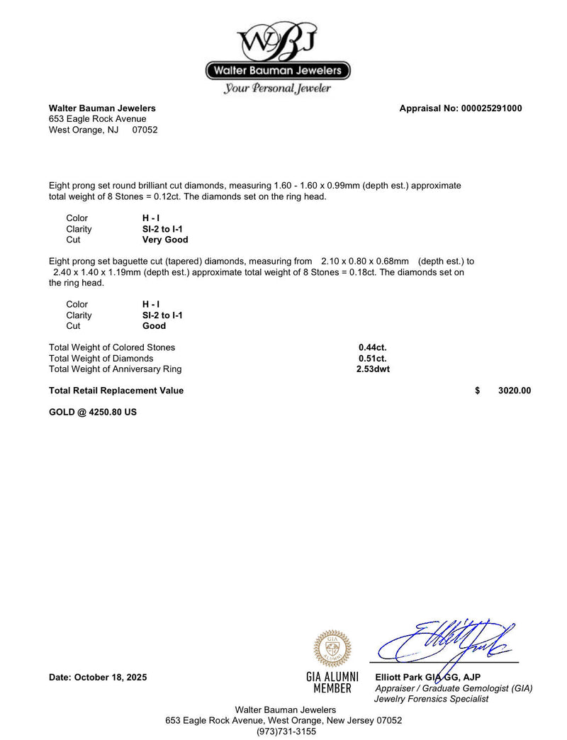 Estate 14K W Gold 0.44ct Sapphire & 0.51ctw Diamond Cluster Ring