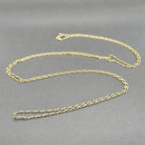 Estate 18K Y Gold 1.70mm 36” Fancy Figaro Chain