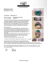 Estate Fred Leighton 18K W Gold 3.60ct Emerald & 1.85ctw Diamond Ring GIA