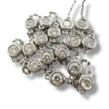 14K W Gold 2.15ct F/VS2 Lab Created Diamond By-The-Yard Necklace