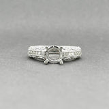 Estate 14K W Gold 0.45ctw Diamond Eng. Ring Semi-Mount