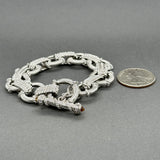 Estate Judith Ripka SS CZ Toggle Bracelet