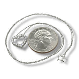 14K W Gold 0.50ctw F/VS2 Lab Created Diamond Heart Pendant