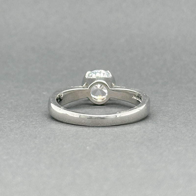 Estate Platinum CZ Solitaire Eng. Ring Mounting