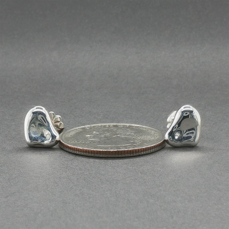 Estate Tiffany & Co. Peretti SS Full Heart Stud Earrings