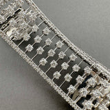 Estate 14K W Gold 3.99ctw G-I/SI1-2 Diamond Bracelet