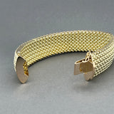 Estate 14K Y Gold Wide Fancy Link Bracelet