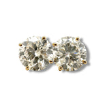 14K Y Gold 3.00ctw F/VS1 Lab-Created Diamond Basket Set Earrings