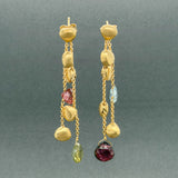 Estate Marco Bicego 18K Y Gold 7.71ctw Multistone Paradise Dangle Earrings