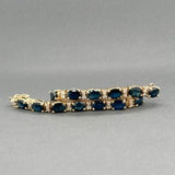 Estate 14K Y Gold 34.56ctw Sapphire & 0.84ctw Diamond Bracelet