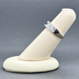 Estate 14K W Gold 1.15ctw Diamond 3 Row Ring