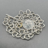 Estate David Yurman SS 18 Heart Link Necklace