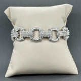 Estate Judith Ripka SS CZ Toggle Bracelet