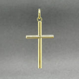 Estate 14K Y Gold 39.50mm Cross Pendant