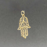 Estate 14K Y Gold 24.8mm Hamsa Pendant