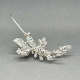 Estate Retro Platinum 5.58ctw Diamond Brooch