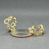 Estate 14K Y Gold Bubble Huggie Earrings