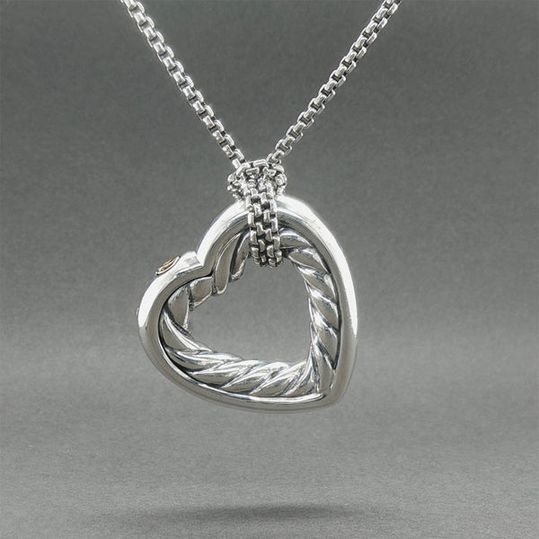 Estate David Yurman SS Cable Heart Pendant