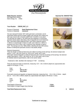 Estate 14K W Gold 0.34ctw Diamond Huggie Earrings