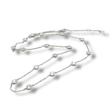 14K W Gold 2.15ct F/VS2 Lab Created Diamond By-The-Yard Necklace