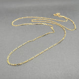 Estate 18K Y Gold 1.7mm 24” Figaro Chain