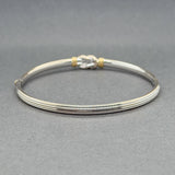 Estate 18K TT Gold Knot Bangle Bracelet