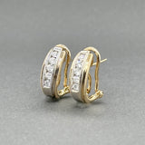 Estate 14K Y Gold 0.32ctw F-G/SI1-2 Diamond Huggie Earrings