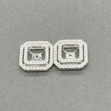 Estate 18K W Gold 0.48ctw G-H/VS2-SI1 Diamond Earring Jackets