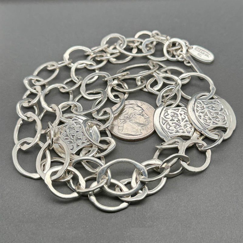 Estate Lois Hill SS Tree Of Life 31” Station Necklace