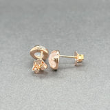 Estate 14K R Gold Labrodorite Stud Earrings
