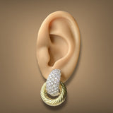 Estate 18K Y Gold 3.37ctw H-I/VS2-SI1 Diamond Drop Earrings