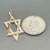 Estate 14K Y Gold 40mm Star of David Pendant