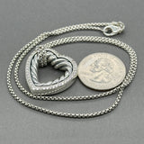 Estate David Yurman SS 0.61ctw Diamond Cable Heart Pendant