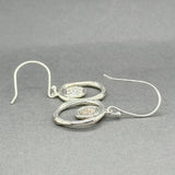 Estate John Hardy SS 0.48ctw White Topaz Bamboo Drop Earrings