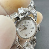 Estate Hamilton Platinum 10.10ctw Diamond Women’s Manual Watch