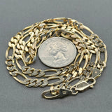 Estate 14K Y Gold 5.67mm 20.25”  Figaro Chain