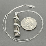 Estate 18K W Gold 1.75ctw Fancy Brown & White Diamond Pendant