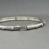 Estate 18K W Gold 1.14ctw G-H/SI1 Diamond Bangle Bracelet